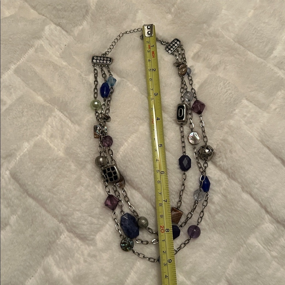 Lia Sophia Silver and Multicolor Beaded Necklace - Picture 3 of 3